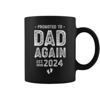 Promoted To Dad Again 2024 Soon To Be Dad Coffee Mug - Monsterry UK