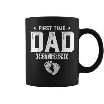 Promoted To Dad Est 2024 First Time Dad Father's Day Coffee Mug - Thegiftio UK