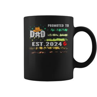 Promoted To Dad Est 2024 New Daddy Expect Baby Father's Day Coffee Mug - Seseable