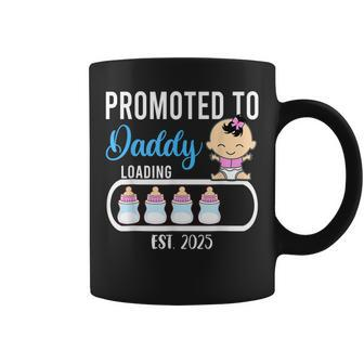 Promoted To Daddy 2025 Girl Gender Reveal Party Dad Father Coffee Mug - Monsterry AU