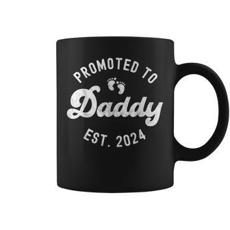 Promoted To Daddy Est 2024 Father's Day First Time Dad Coffee Mug - Thegiftio UK