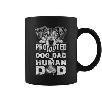 Promoted From Dog Dad To Human Dad Father's Day New Born Coffee Mug - Seseable