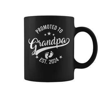 Promoted To Grandpa Est 2024 Fathers Day New Grandpa Coffee Mug - Monsterry UK