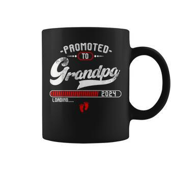 Promoted To Grandpa Est 2024 Loading Pregnancy Announcement Coffee Mug - Monsterry CA