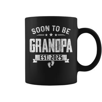 Promoted To Grandpa Est 2025 Fathers Day To New Papa Coffee Mug - Monsterry CA