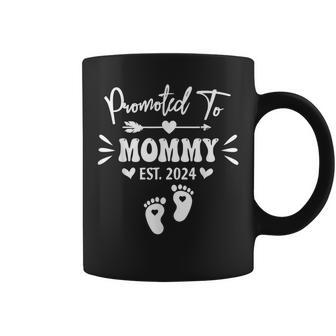 Promoted To Mommy Est 2024 New Grandma Grandmother Coffee Mug - Seseable