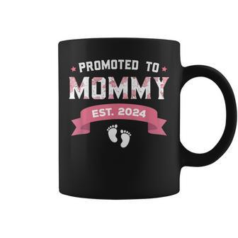 Promoted To Mommy Est 2024 New Mom First Mommy Coffee Mug - Monsterry