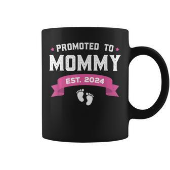 Promoted To Mommy Est 2024 New Mom First Mommy Coffee Mug - Monsterry CA