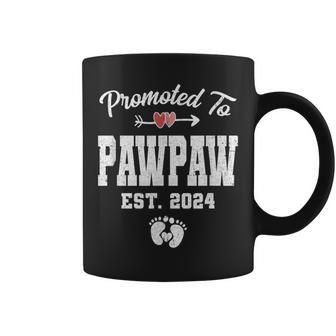 Promoted To Pawpaw Est 2024 First Time Fathers Day Coffee Mug - Monsterry CA