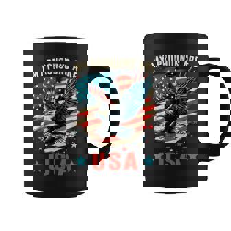 My Pronouns Are Usa 4Th Of July Eagle American Flag Coffee Mug | Mazezy