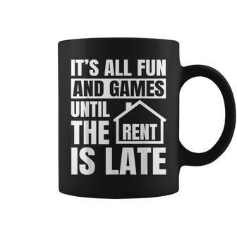 Property Manager Building Super Estate Job Rent Is Late Coffee Mug - Monsterry