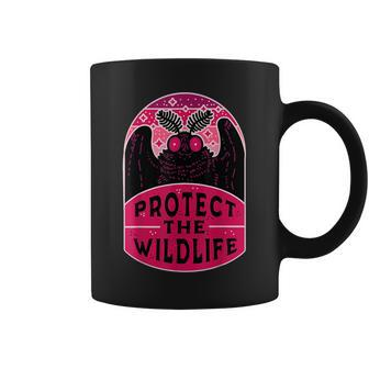 Protect The Wildlife Mothman Vintage Cryptid Coffee Mug | Mazezy