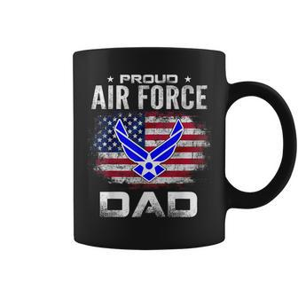 Proud Air Force Dad With American Flag Veteran Coffee Mug - Monsterry UK