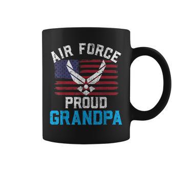 Proud Air Force Grandpa American Flag Veteran Coffee Mug - Monsterry AU