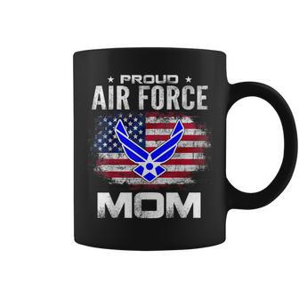 Proud Air Force Mom With American Flag Veteran Coffee Mug - Monsterry