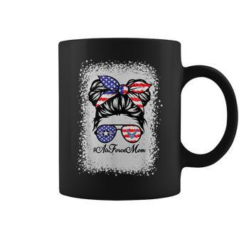 Proud Air Force Mom Messy Bun Sunglasses Mom Mother's Day Coffee Mug - Monsterry CA
