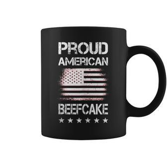 Proud American Beefcake Fourth Of July Patriotic Flag Coffee Mug - Monsterry AU