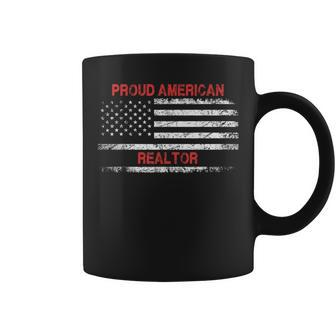 Proud American Patriotic Usa Flag Realtor Coffee Mug - Monsterry