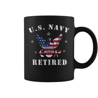 Proud American Retired Us Navy Veteran Memorial Coffee Mug - Monsterry DE
