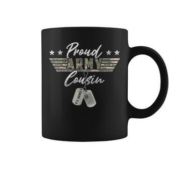 Proud Army Cousin American Veteran Military Coffee Mug - Monsterry DE