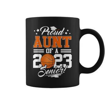 Proud Aunt Of A 2023 Senior Graduate Basketball Coffee Mug - Monsterry DE