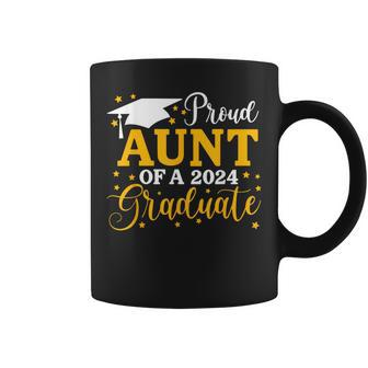 Proud Aunt Of A 2024 Graduate Last Day Of School Family Coffee Mug - Monsterry DE