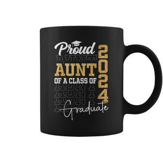 Proud Aunt Of A Class Of 2024 Graduate Senior Graduation Coffee Mug - Monsterry DE