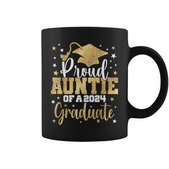 Proud Auntie Of A 2024 Graduate Class Senior Graduation Coffee Mug - Monsterry AU