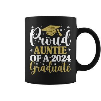 Proud Auntie Of A 2024 Graduate Graduation Matching Family Coffee Mug - Seseable