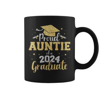 Proud Auntie Of A Class Of 2024 Graduate Senior Graduation Coffee Mug - Seseable