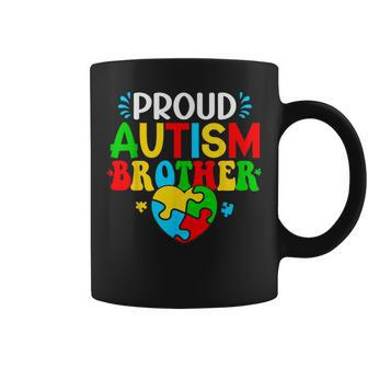 Proud Autism Brother Autism Awareness Autistic Sister Boys Coffee Mug - Monsterry