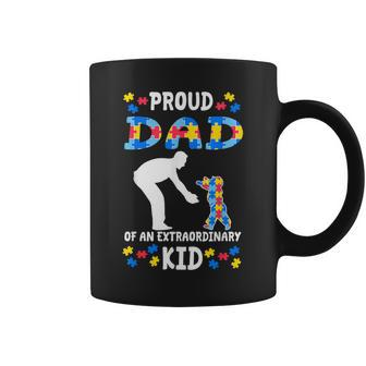 Proud Autism Dad Apparel Matching Autism Awareness Father Coffee Mug - Seseable