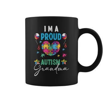I Am A Proud Autism Grandma Girls Autism Awareness Coffee Mug | Mazezy DE