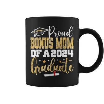 Proud Bonus Mom Of A 2024 Graduate Class Senior Graduation Coffee Mug - Monsterry