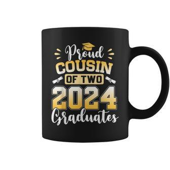 Proud Cousin Of Two 2024 Graduates Senior Class Of 2024 Coffee Mug - Monsterry CA