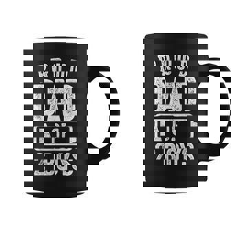 Proud Dad Of 2 Boys Daddy Of Two Sons Coffee Mug | Mazezy