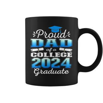 Proud Dad Of 2024 College Graduate Family 24 Graduation Coffee Mug - Monsterry