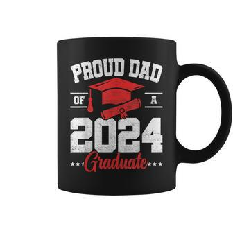 Proud Dad Of A Class Of 2024 Graduate Senior Graduation Coffee Mug - Monsterry DE