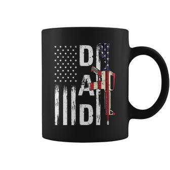 Proud Dad Daddy Gun Rights Ar 15 American Flag Father's Day Coffee Mug - Monsterry DE
