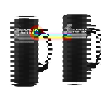 Proud Dad Gay Pride Lgbt Flag Vintage Parent Father's Day Coffee Mug - Thegiftio