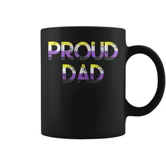 Proud Dad Nonbinary Pride Flag Lgbt Fathers Day Coffee Mug - Monsterry CA