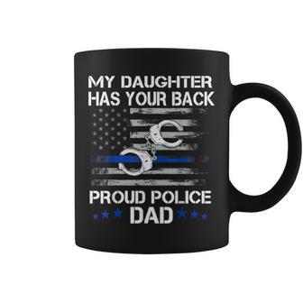 Proud Dad Of A Police Officer Thin Blue Line Coffee Mug - Monsterry DE