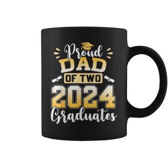Proud Dad Of Two 2024 Graduates Senior Dad Class Of 2024 Coffee Mug - Monsterry UK
