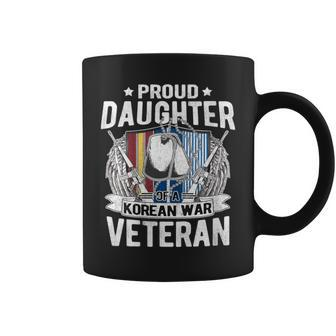 Proud Daughter Of Korean War Veteran Dog Tags Military Child Coffee Mug - Monsterry