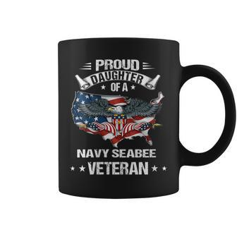 Proud Daughter Of A Navy Seabee Veteran Coffee Mug - Monsterry