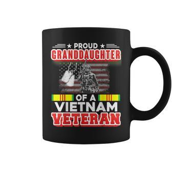 Proud Granddaughter Of A Vietnam Veteran Day American Flag Coffee Mug - Monsterry DE
