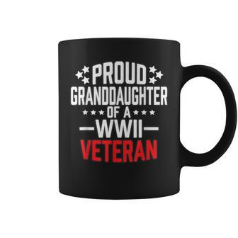 Proud Granddaughter Of A Wwii Veteran T Military Coffee Mug - Monsterry