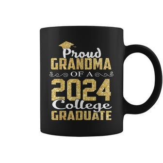 Proud Grandma Of 2024 Graduate College Graduation Coffee Mug - Seseable