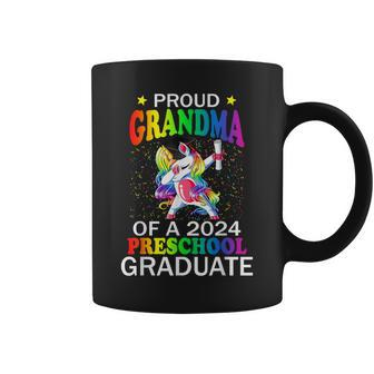 Proud Grandma Of A 2024 Preschool Graduate Unicorn Dab Coffee Mug - Monsterry UK