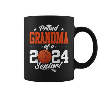 Proud Grandma Of A 2024 Senior Graduate Basketball Coffee Mug - Monsterry